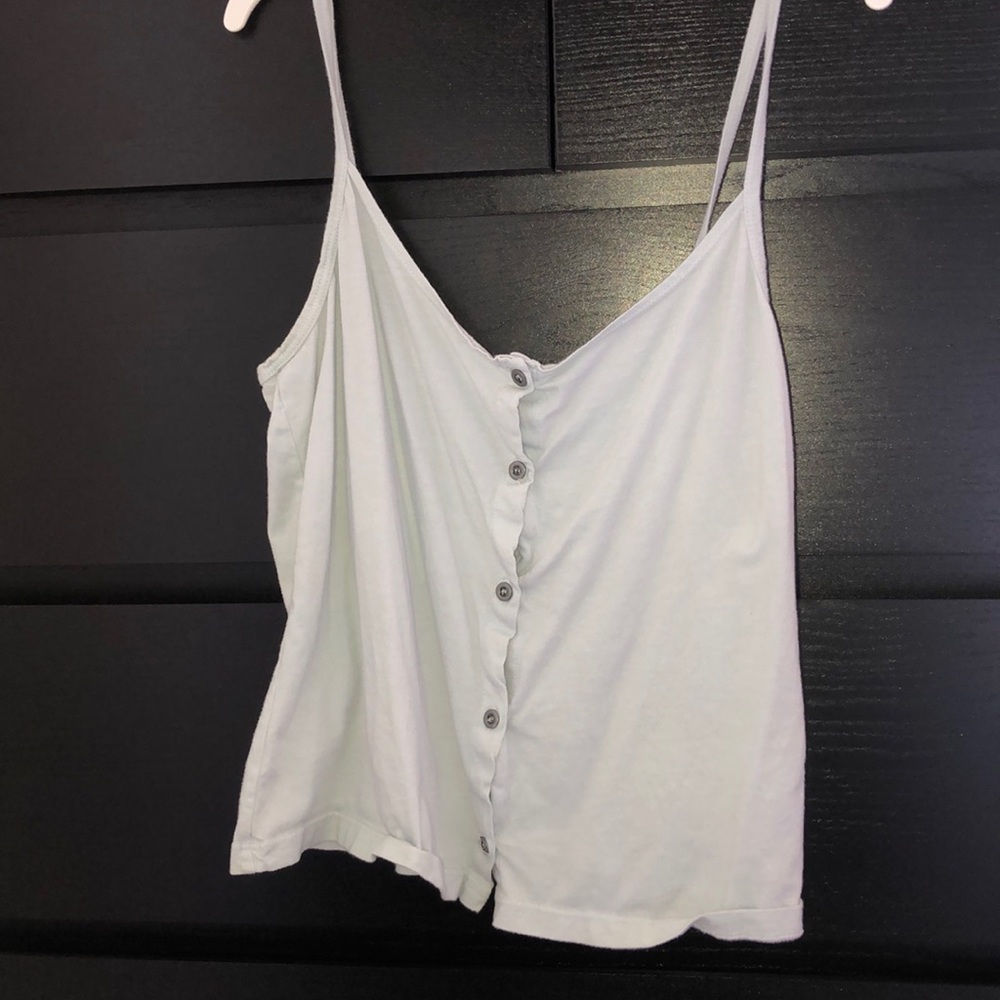 light blue button down tank top from PacSun
